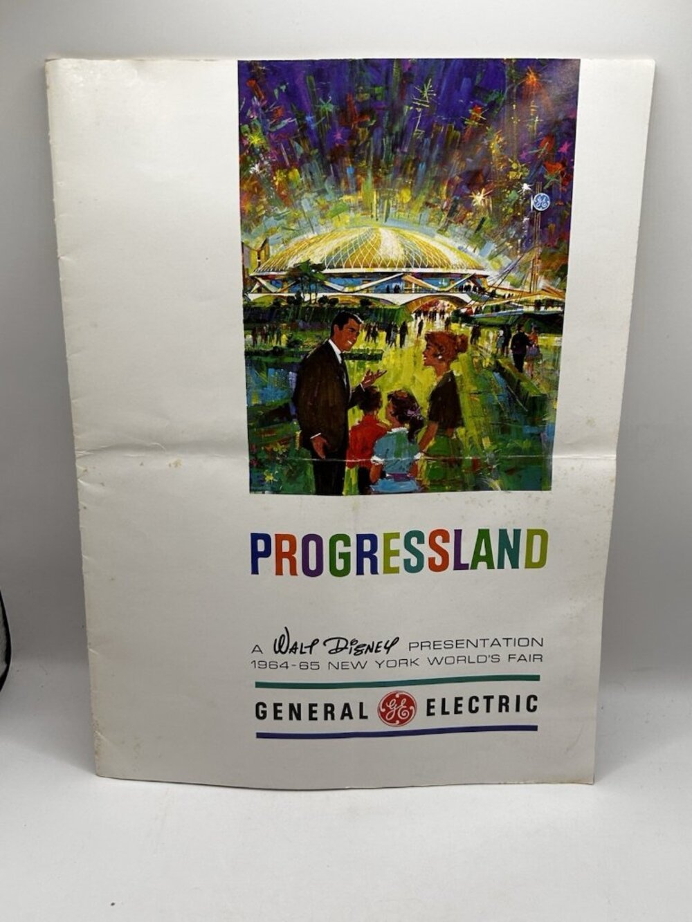Vintage 1964 1965 New York Worlds Fair Progressland Poster Disney GE Original